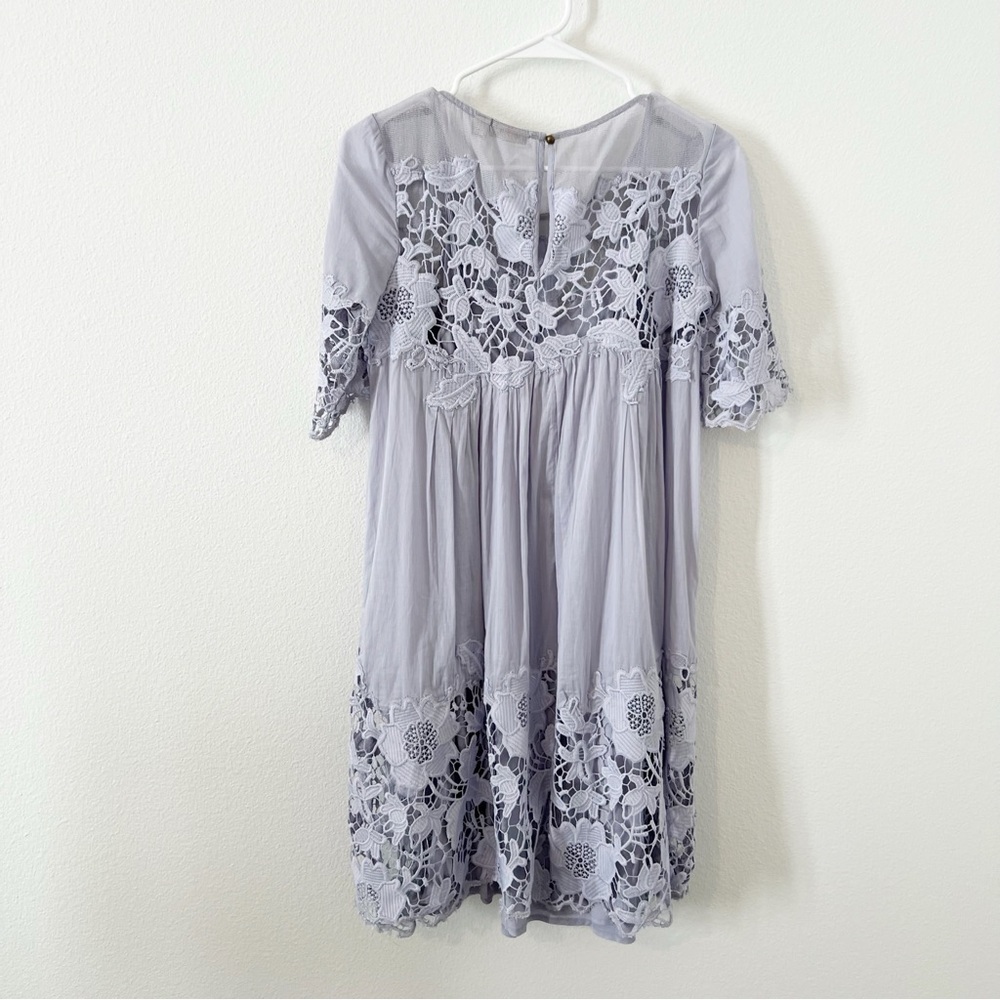 Anthropologie Holding Horses Magnolia Lace Dress Lilac Size US 4 - Picture 9 of 10